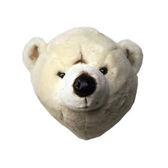 Stuffed polar bear head for wall