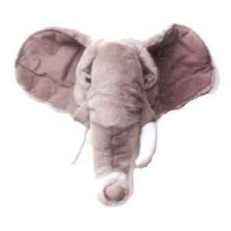 Stuffed elephant head for wall
