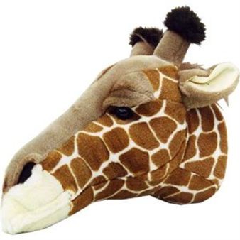 Stuffed giraffe head for wall