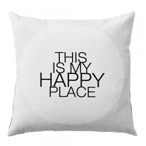 블루밍빌레 Happy Place Pillow 45x45cm