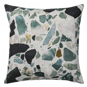 블루밍빌레 Terazzo Pillow 45x45cm, Dark Grey