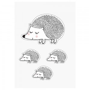 블루밍빌레 Hedgehog Wall Sticker