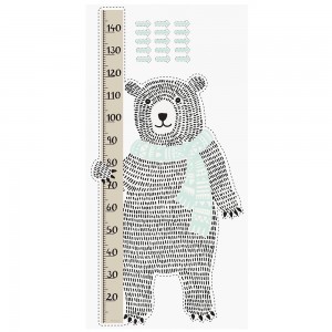 블루밍빌레 Bear Measure Wall Sticker