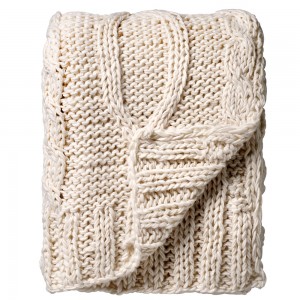 블루밍빌레 Knitted Throw 127x152cm, Creme