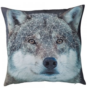 블루밍빌레 Wolf Print Pillow 45x45cm