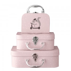 블루밍빌레 Mini Suitcases 3 Pcs, Blush