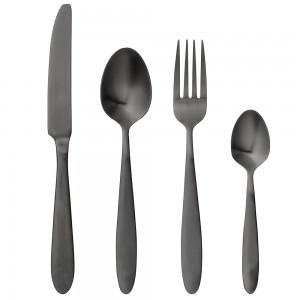 블루밍빌레 Cutlery set 4-Pcs, Black