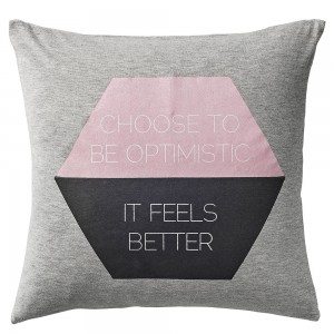 블루밍빌레 Pillow 40x40cm, Pink/Black