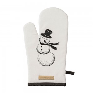 블루밍빌레 Star Oven Glove, White/Black