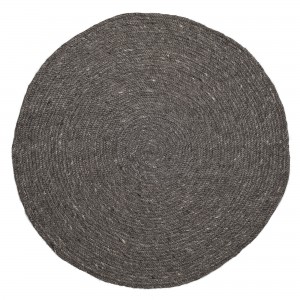 Bloomingville braided wool rug grey