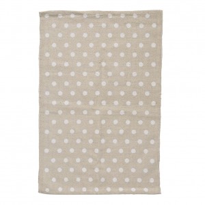 Bloomingville polka dot rug beige