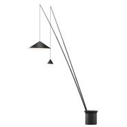 North LED Floor lamp - / 2 adjustable lampshades - Ø 60 + Ø 16 cm