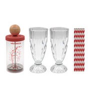 Milkshock Shaker - / A milkshake in 30 seconds + 2 glasses & 6 straws