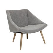 Elegant chair Padded armchair - / Wool & oak