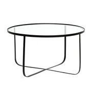 Harper Coffee table - / Ø 80 cm - Glass & metal