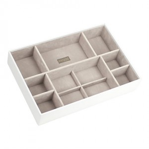 스태커스 Supersize Deep 11-Section Jewellery Box, White