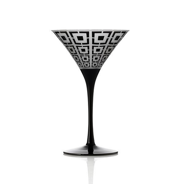 Mod cocktail glass, coloured middle, black